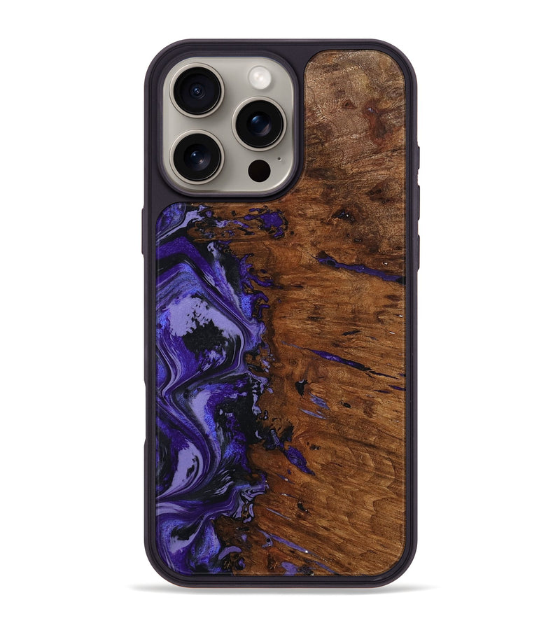 iPhone 16 Pro Max Wood Phone Case - Nellie (Purple, 800634)