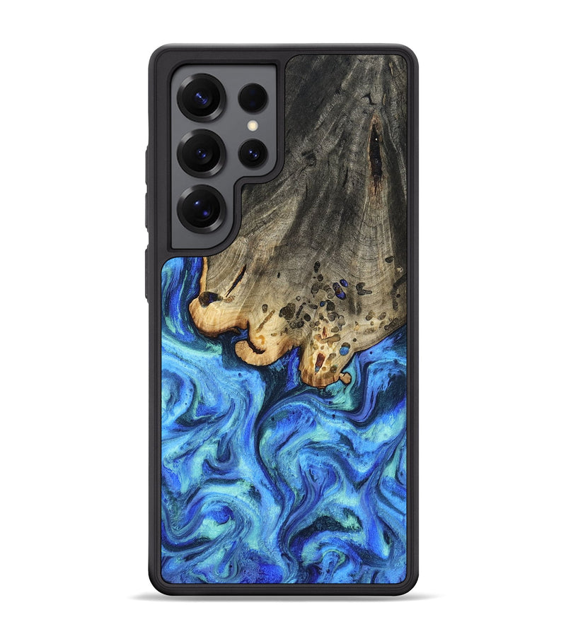 Galaxy S25 Ultra Wood Phone Case - Hali (Blue, 800645)