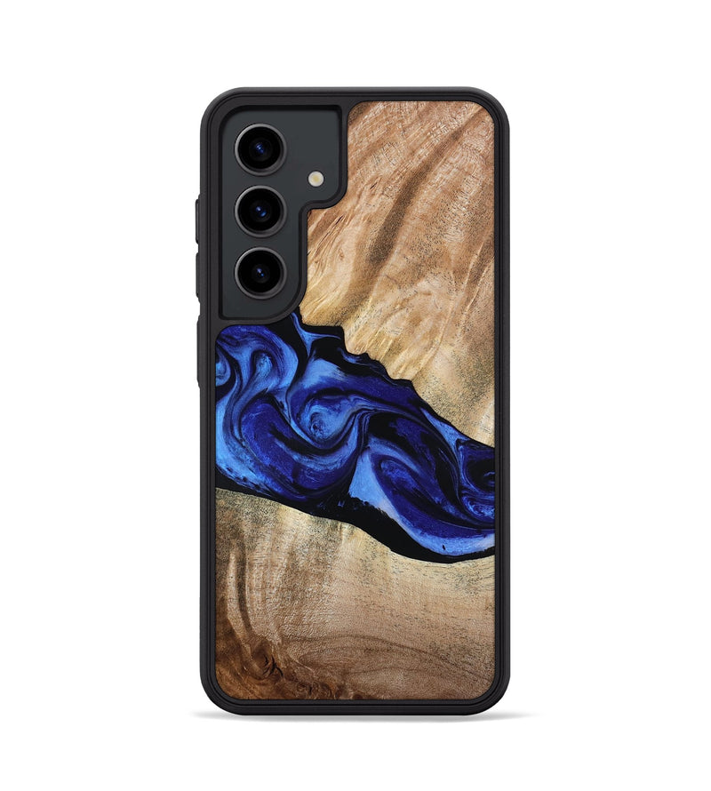Galaxy S24 Wood Phone Case - Lura (Blue, 800647)