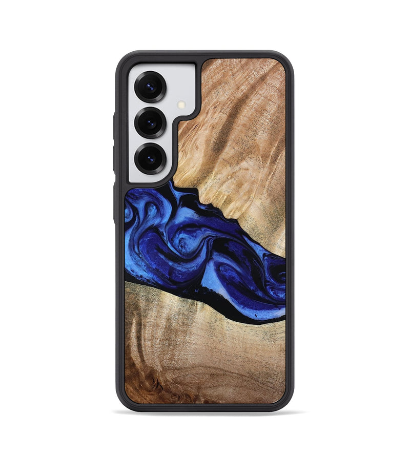 Galaxy S25 Wood Phone Case - Lura (Blue, 800647)