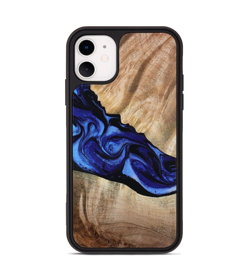 iPhone 11 Wood Phone Case - Lura (Blue, 800647)