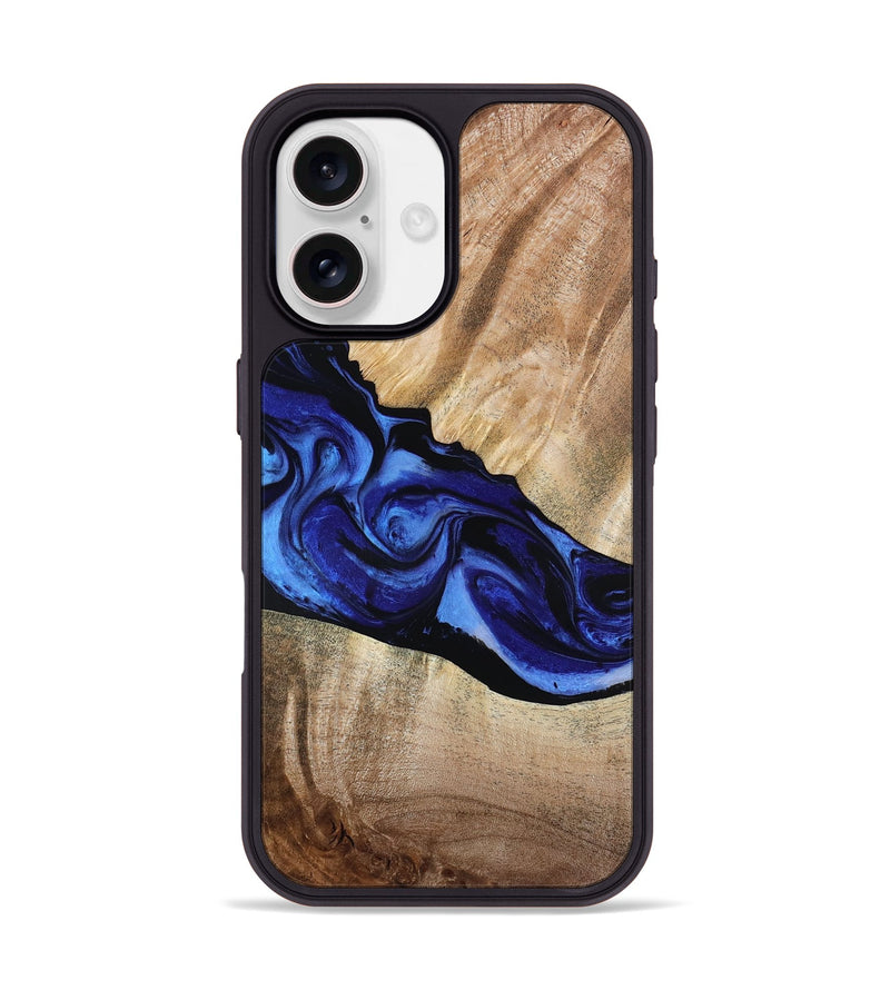 iPhone 17 Wood Phone Case - Lura (Blue, 800647)
