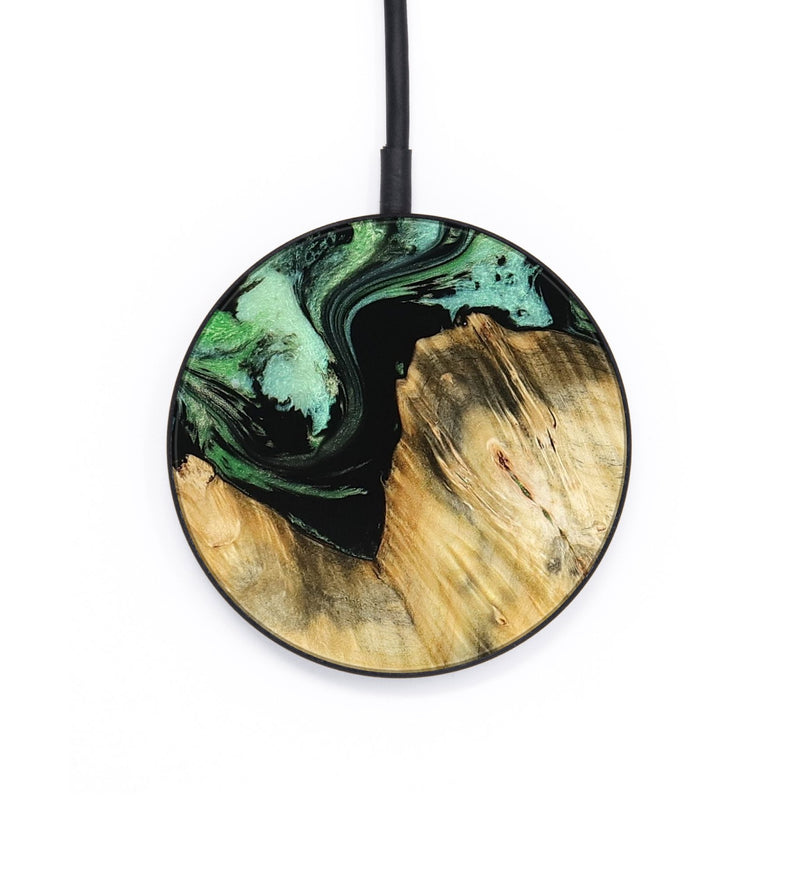 Circle Wood Wireless Charger - Camila (Green, 800663)