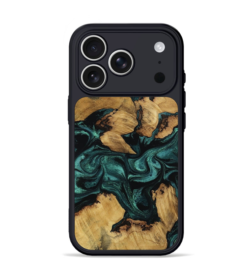 iPhone 17 Pro Wood Phone Case - Hester (Green, 800679)