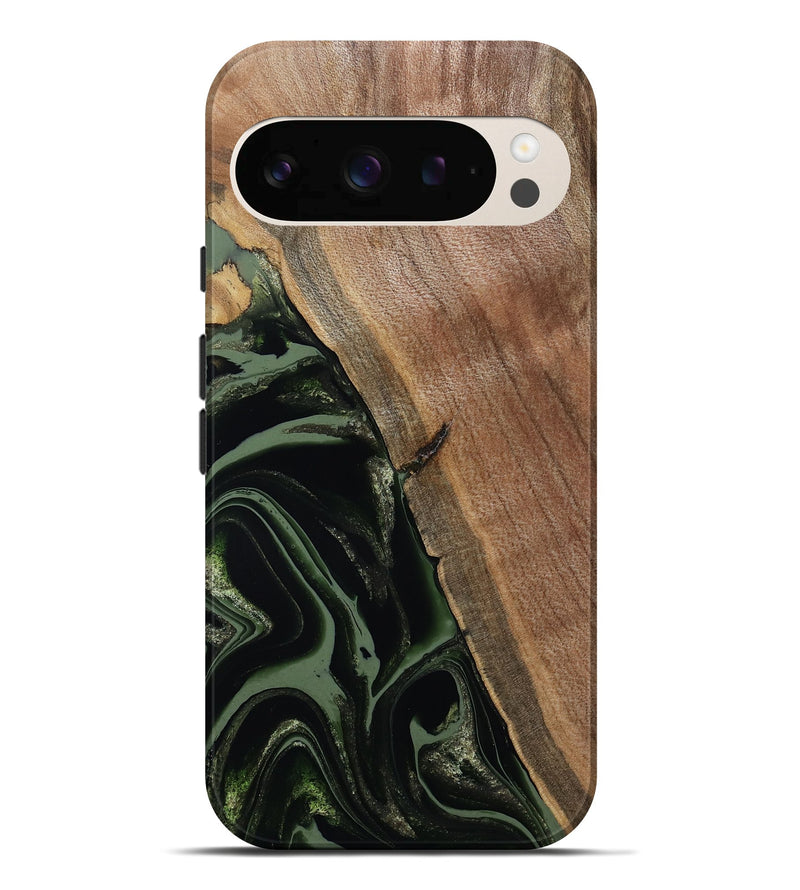 Pixel 10 Pro XL Wood Live Edge Phone Case - Josh (Green, 800716)
