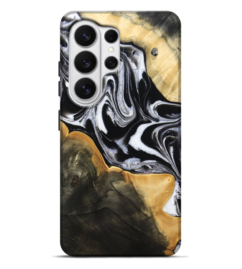 Galaxy S26 Ultra Wood Live Edge Phone Case - Haley (Black & White, 800730)