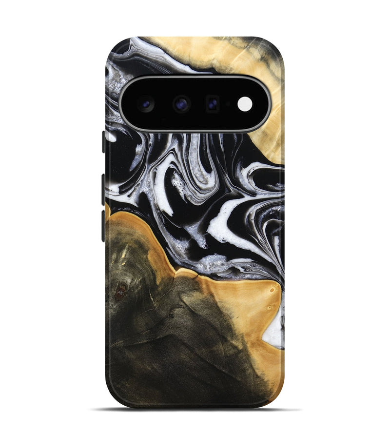 Pixel 11 Wood Live Edge Phone Case - Haley (Black & White, 800730)