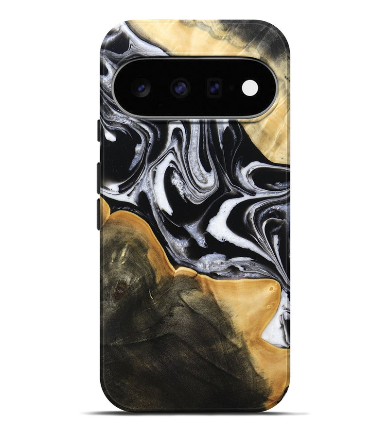 Pixel 11 Pro XL Wood Live Edge Phone Case - Haley (Black & White, 800730)