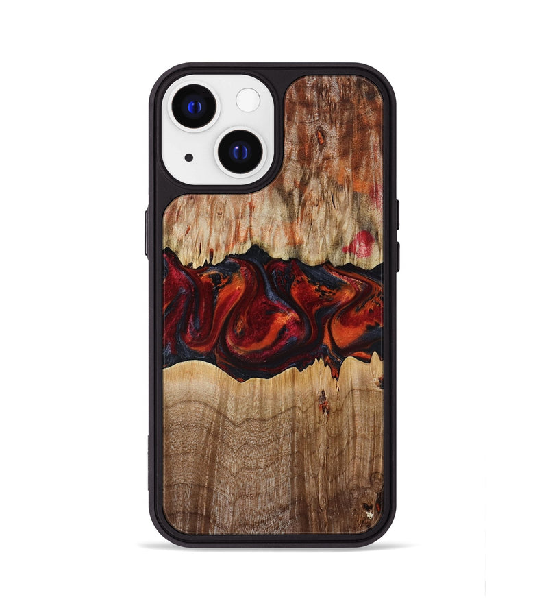 iPhone 13 Wood Phone Case - Maranda (Red, 800742)