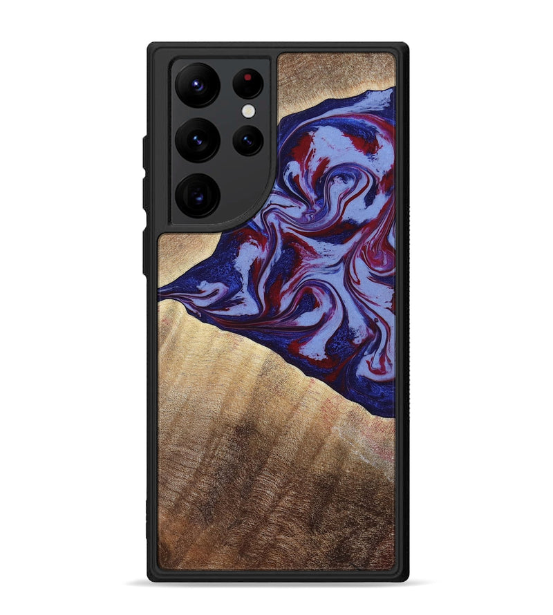 Galaxy S22 Ultra Wood Phone Case - Angie (Red, 800746)