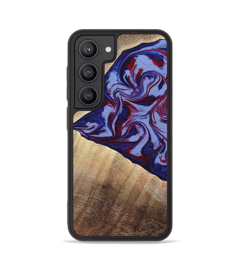Galaxy S23 Wood Phone Case - Angie (Red, 800746)