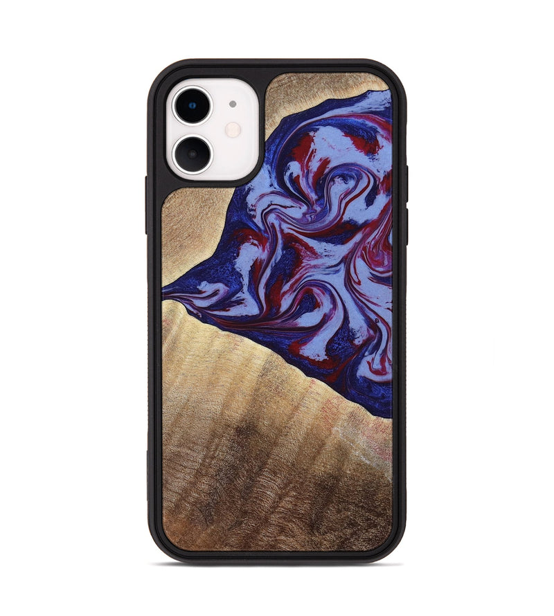 iPhone 11 Wood Phone Case - Angie (Red, 800746)