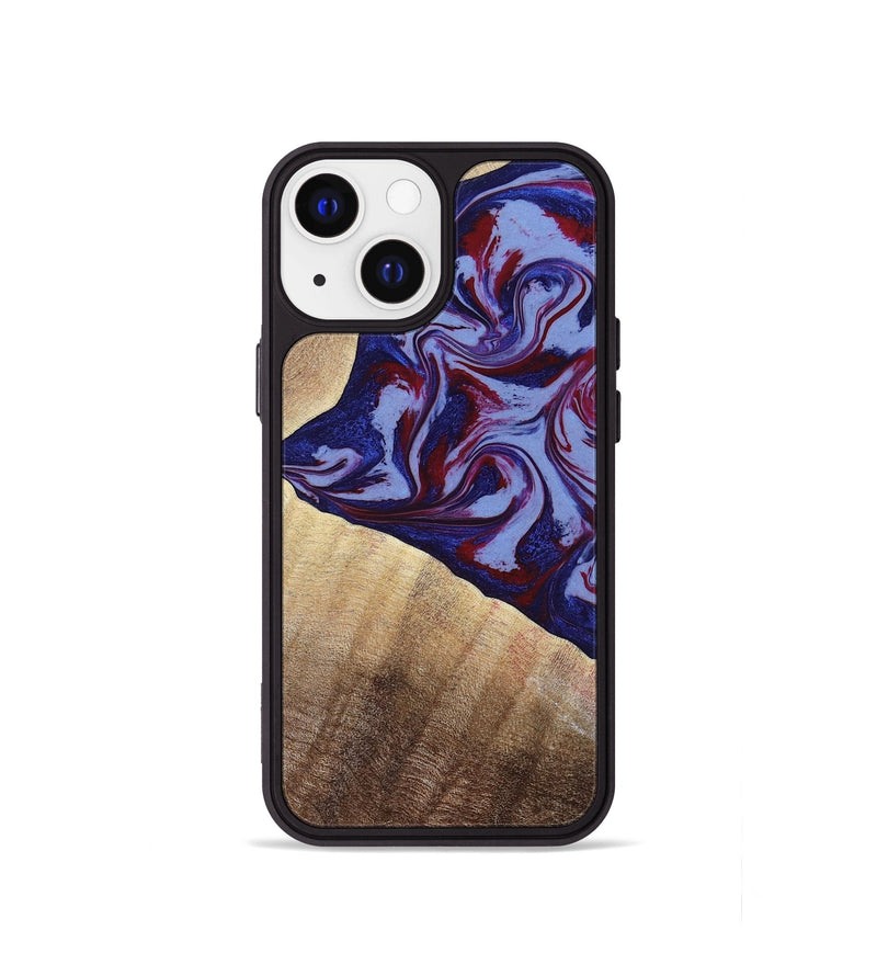 iPhone 13 mini Wood Phone Case - Angie (Red, 800746)