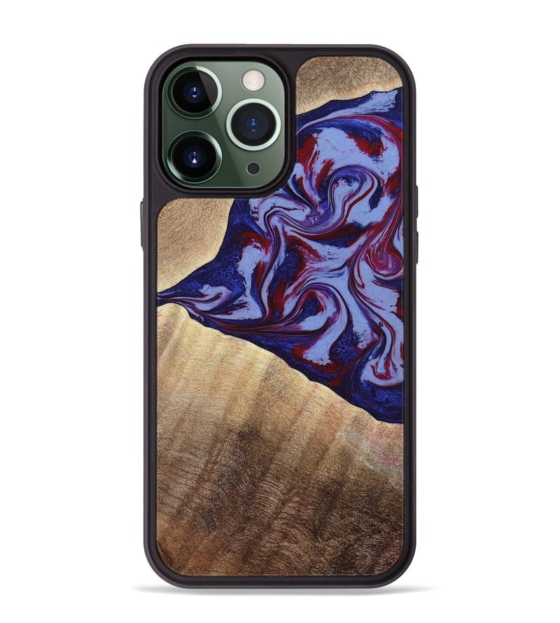 iPhone 13 Pro Max Wood Phone Case - Angie (Red, 800746)