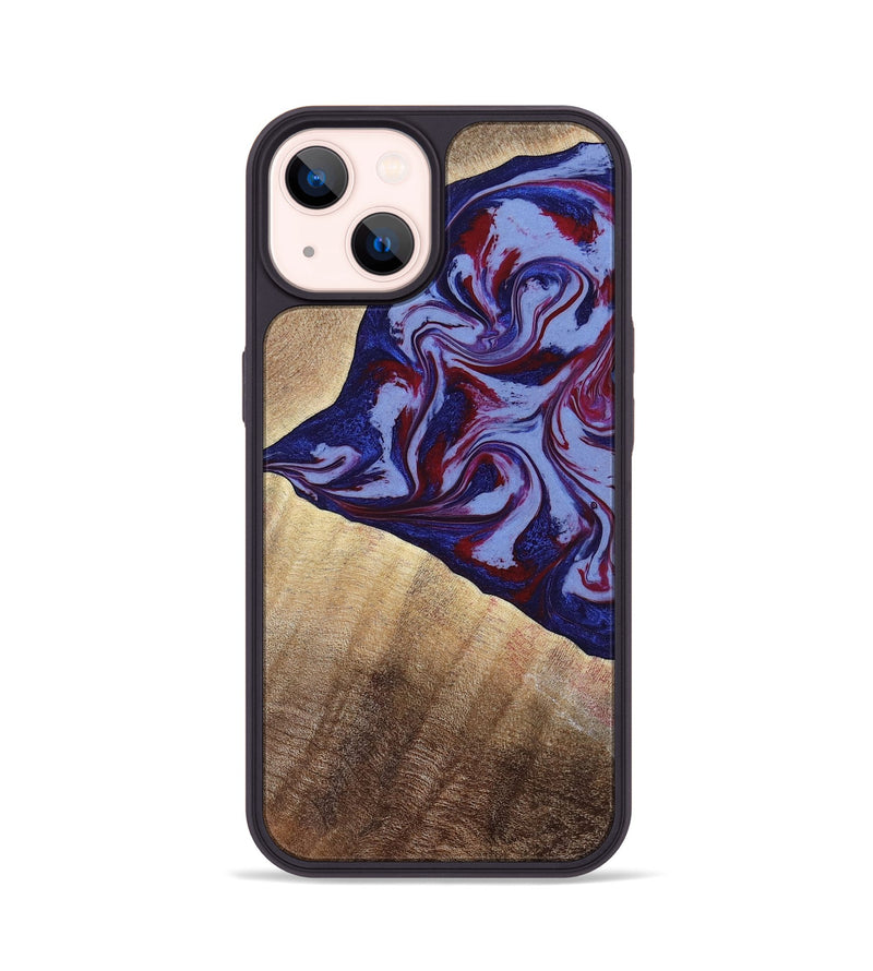 iPhone 14 Wood Phone Case - Angie (Red, 800746)