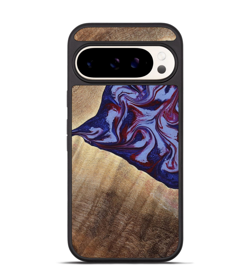 Pixel 9 Wood Phone Case - Angie (Red, 800746)