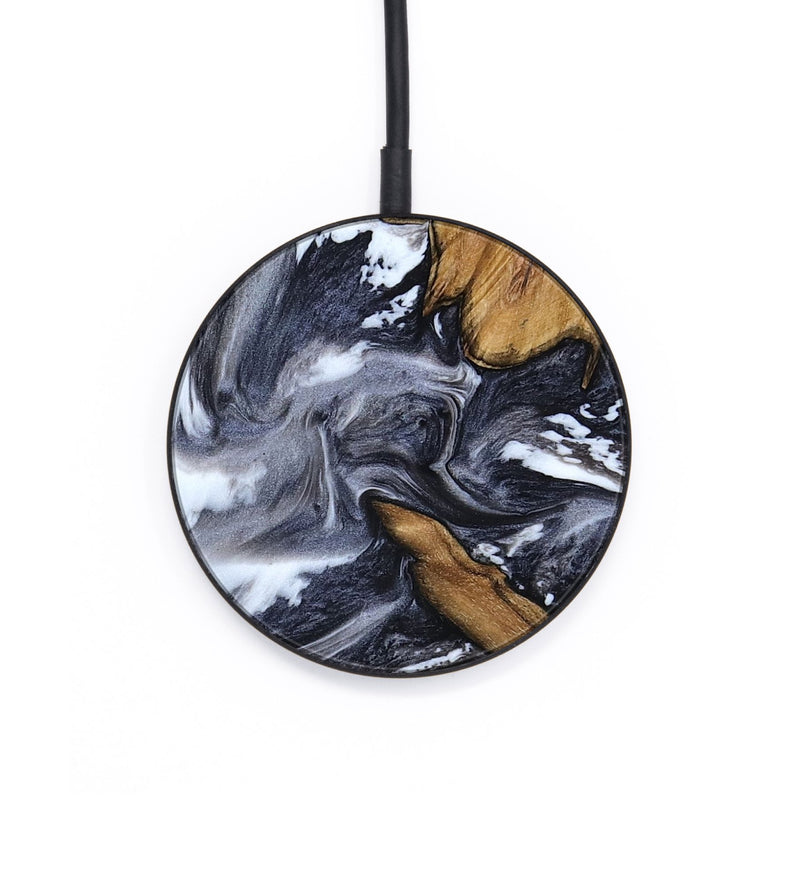 Circle Wood Wireless Charger - Nikki (Black & White, 800756)