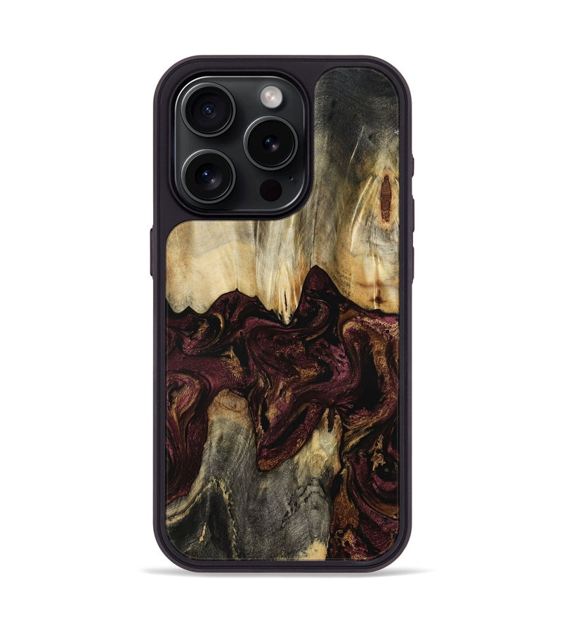 iPhone 15 Pro Wood Phone Case - Madie (Red, 800777)