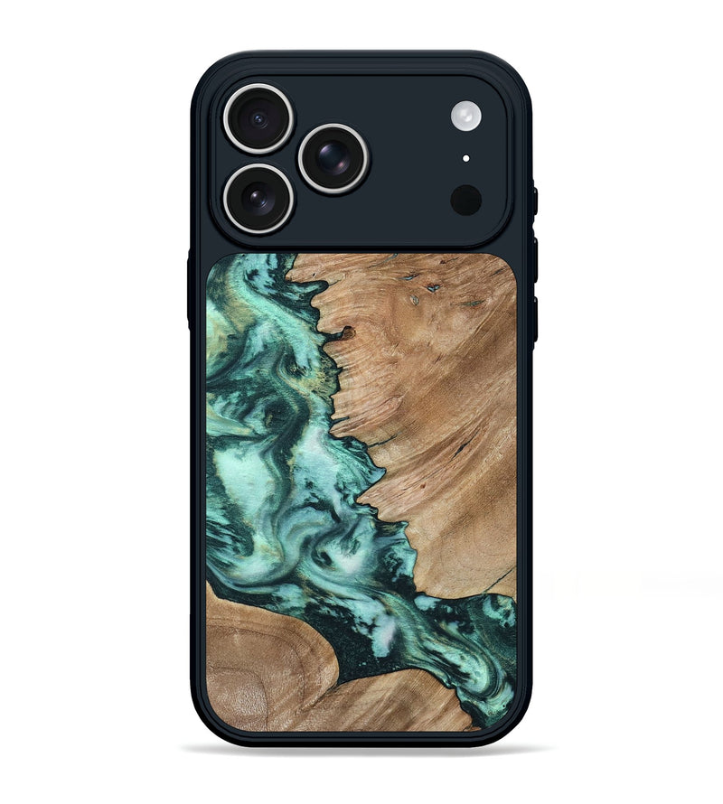 iPhone 17 Pro Max Wood Phone Case - Margret (Green, 800778)