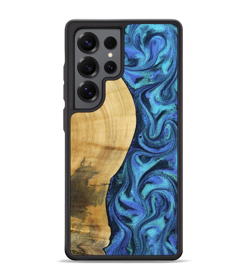 Galaxy S25 Ultra Wood Phone Case - Ally (Blue, 800799)