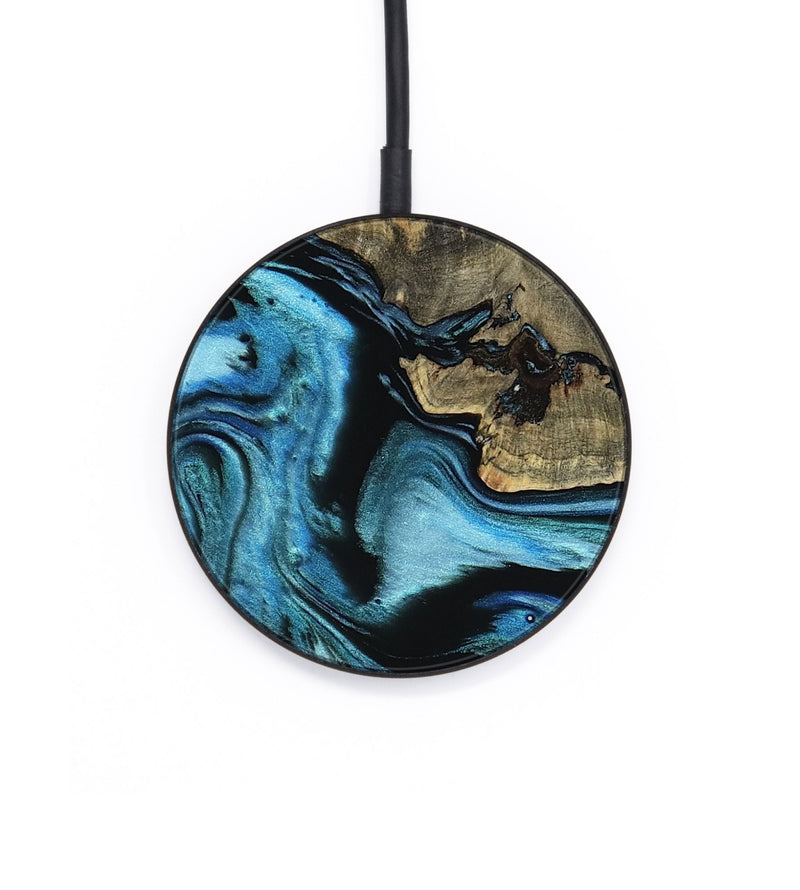 Circle Wood Wireless Charger - Earline (Blue, 800801)