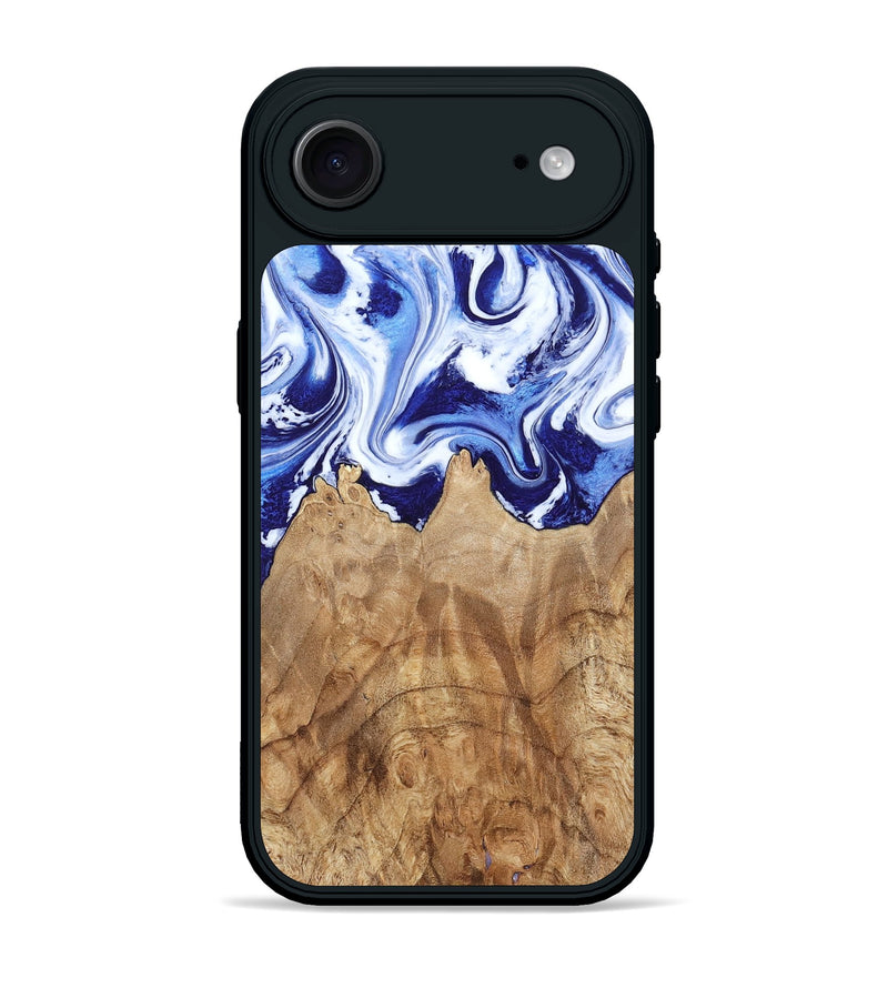 iPhone 17 Air Wood Phone Case - Maybell (Blue, 800805)