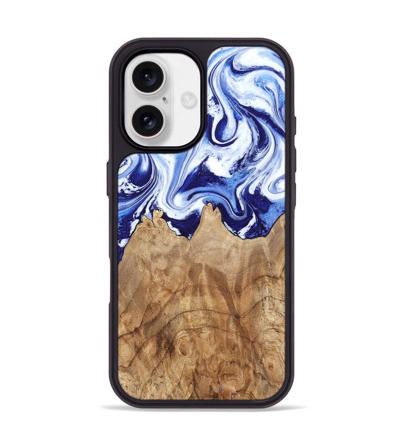 iPhone 17 Wood Phone Case - Maybell (Blue, 800805)