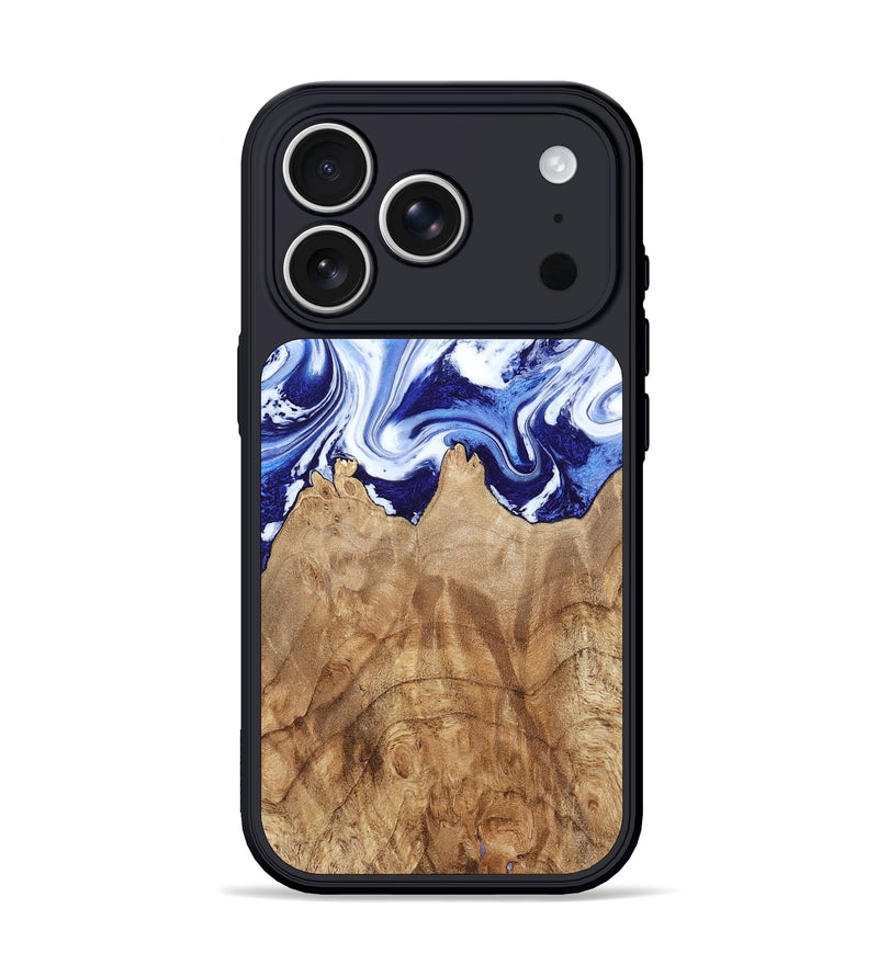 iPhone 17 Pro Wood Phone Case - Maybell (Blue, 800805)