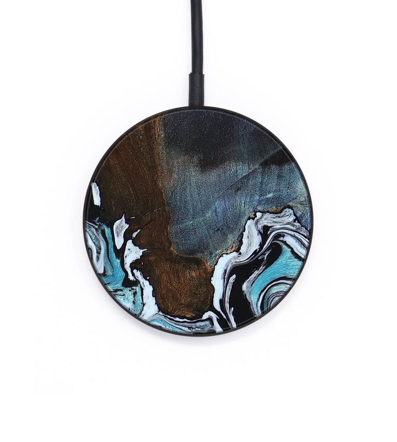 Circle Wood Wireless Charger - Carissa (Blue, 800806)