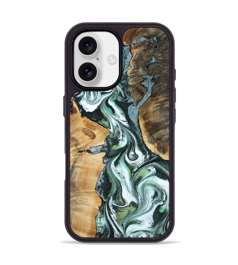 iPhone 17 Wood Phone Case - Pablo (Green, 800812)