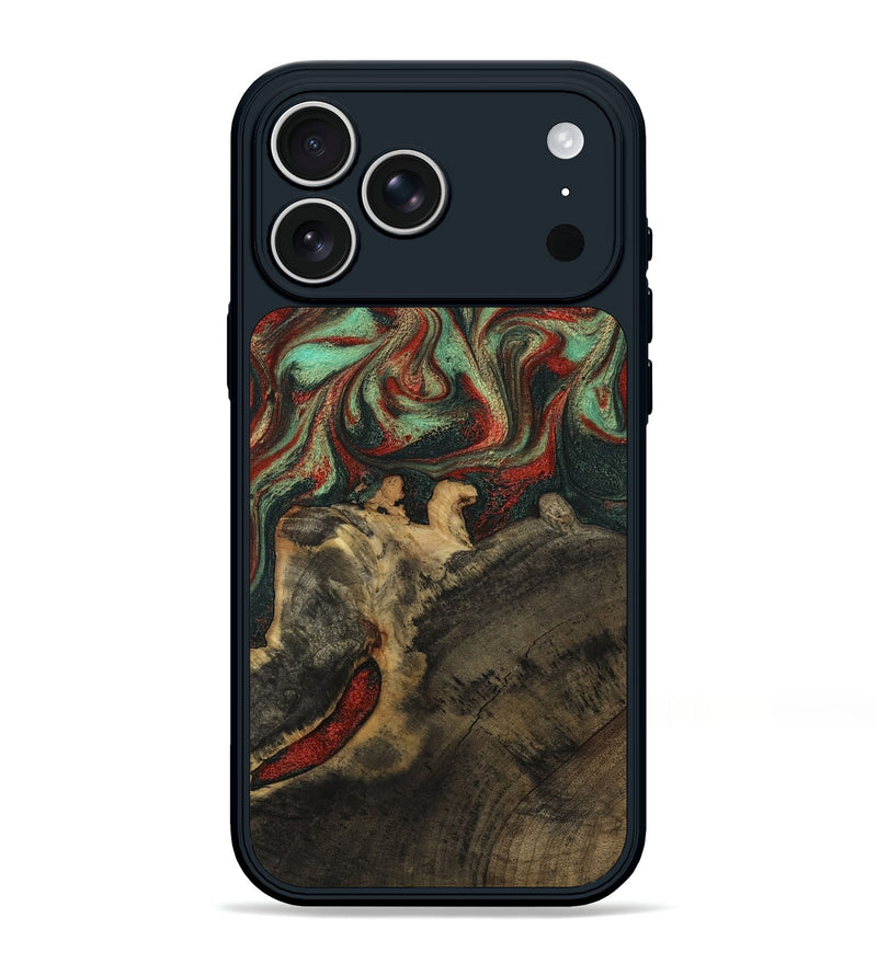 iPhone 17 Pro Max Wood Phone Case - Daron (Green, 800816)
