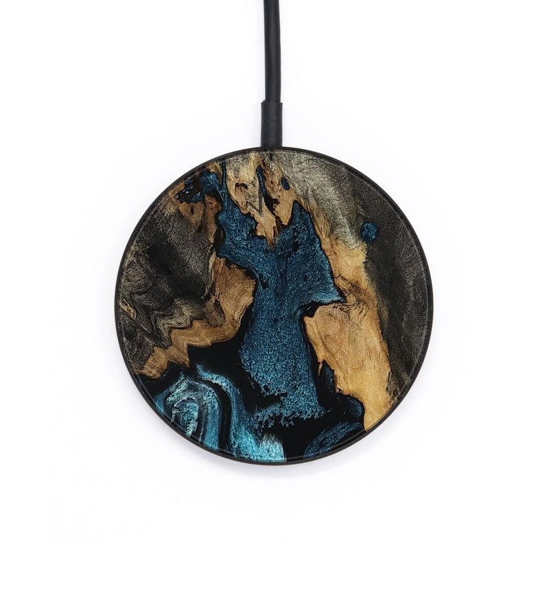 Circle Wood Wireless Charger - Rebecca (Blue, 800827)
