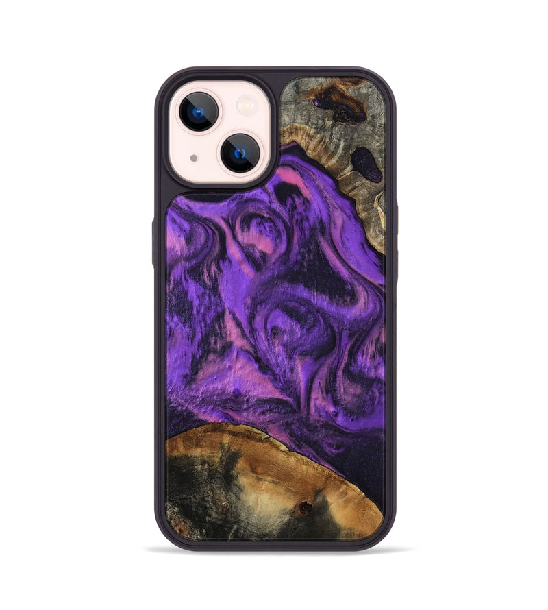 iPhone 14 Wood Phone Case - Aleena (Purple, 800995)