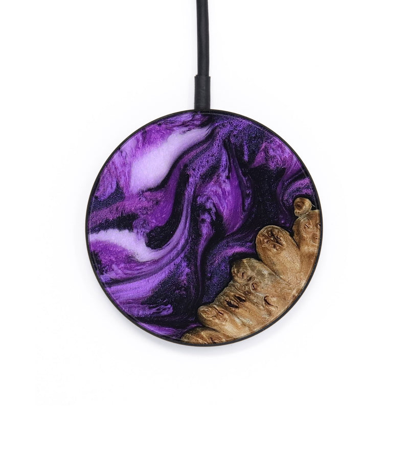 Circle Wood Wireless Charger - Cristin (Purple, 800997)