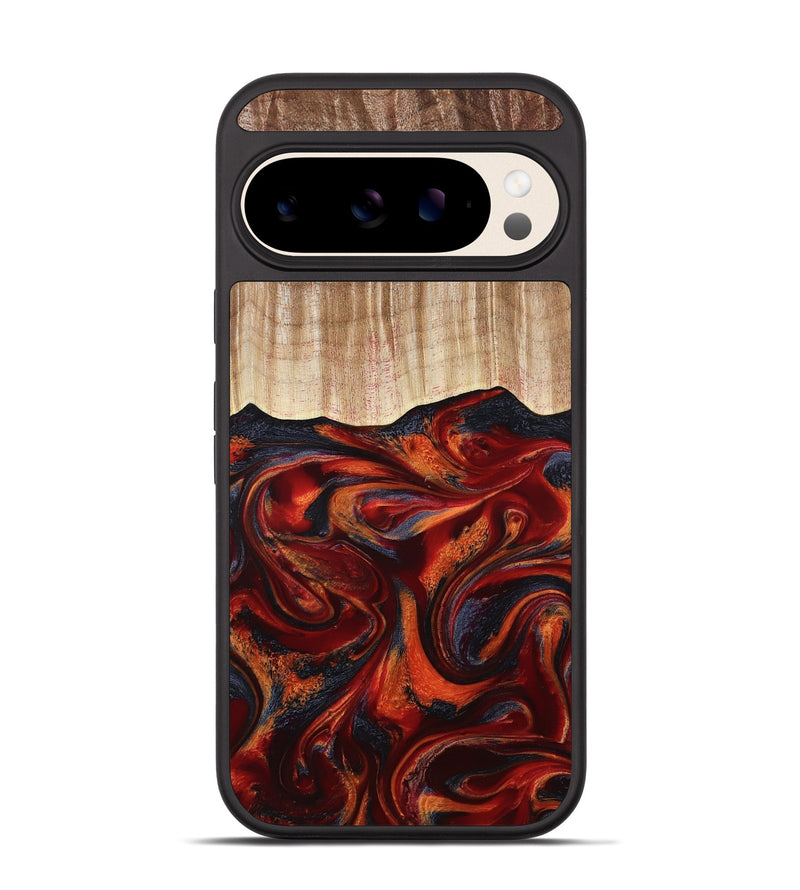 Pixel 10 Wood Phone Case - Pinkie (Red, 801000)