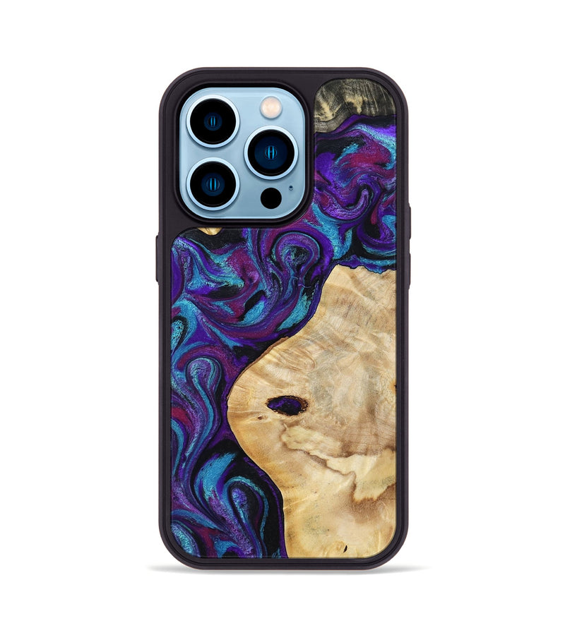 iPhone 14 Pro Wood Phone Case - Thelma (Purple, 801006)