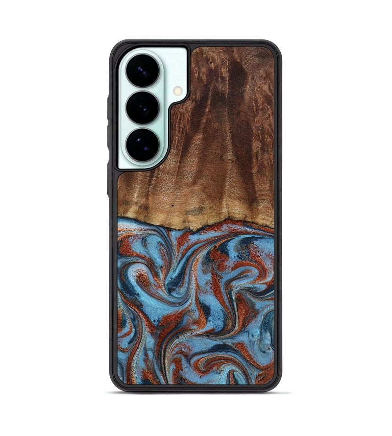 Galaxy S26 Plus Wood Phone Case - Gaige (Teal & Gold, 801029)