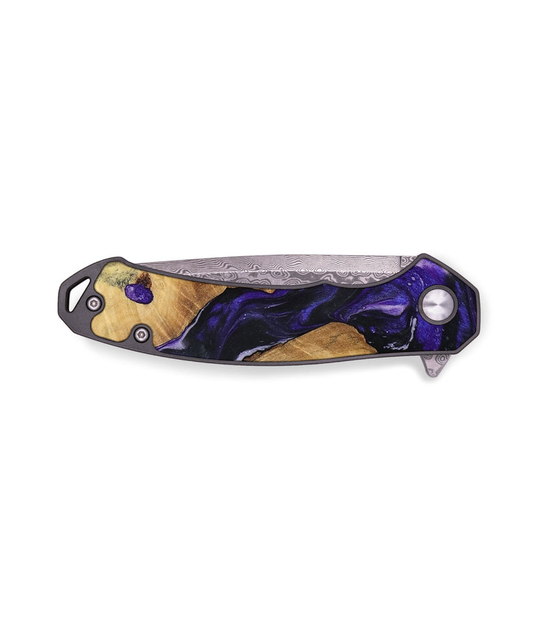 EDC Wood Pocket Knife - Rusty (Purple, 801031)