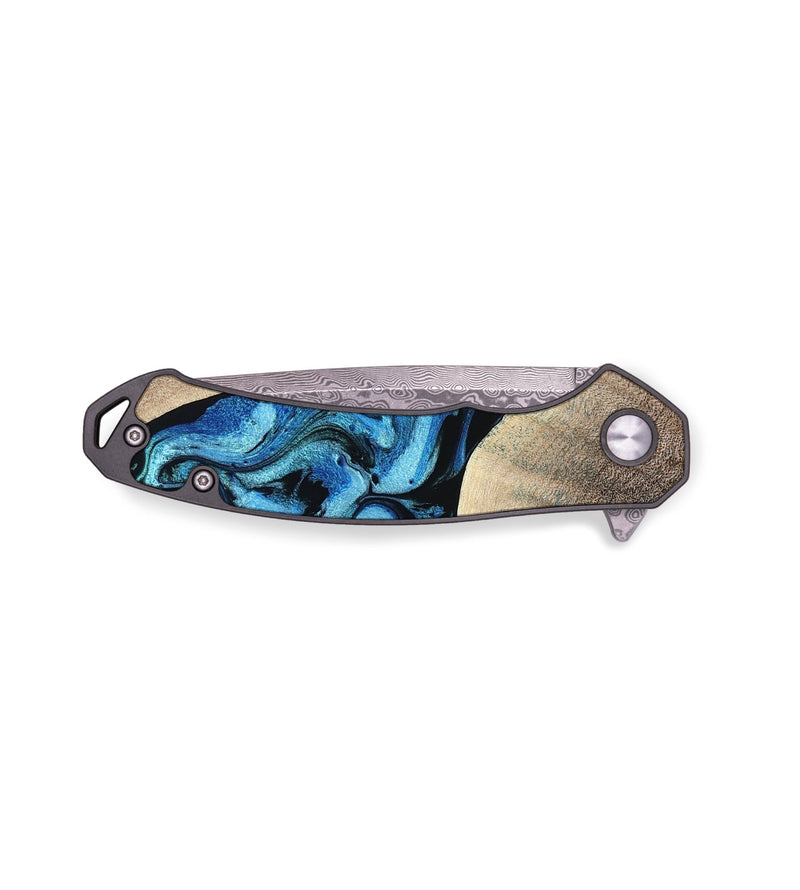 EDC Wood Pocket Knife - Michel (Blue, 801052)