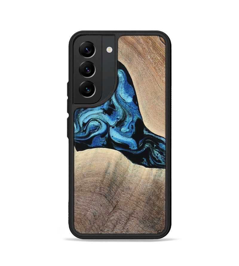 Galaxy S22 Wood Phone Case - Michel (Blue, 801052)
