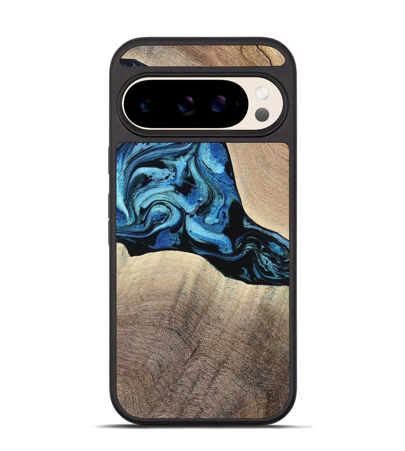 Pixel 10 Pro Wood Phone Case - Michel (Blue, 801052)