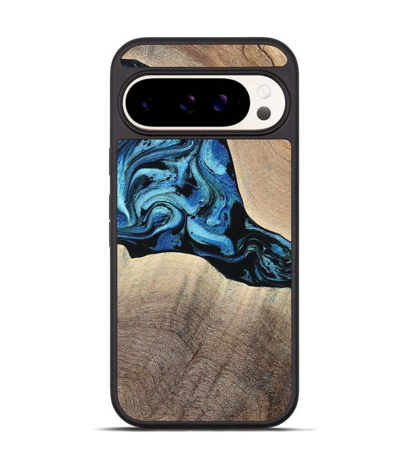 Pixel 9 Wood Phone Case - Michel (Blue, 801052)