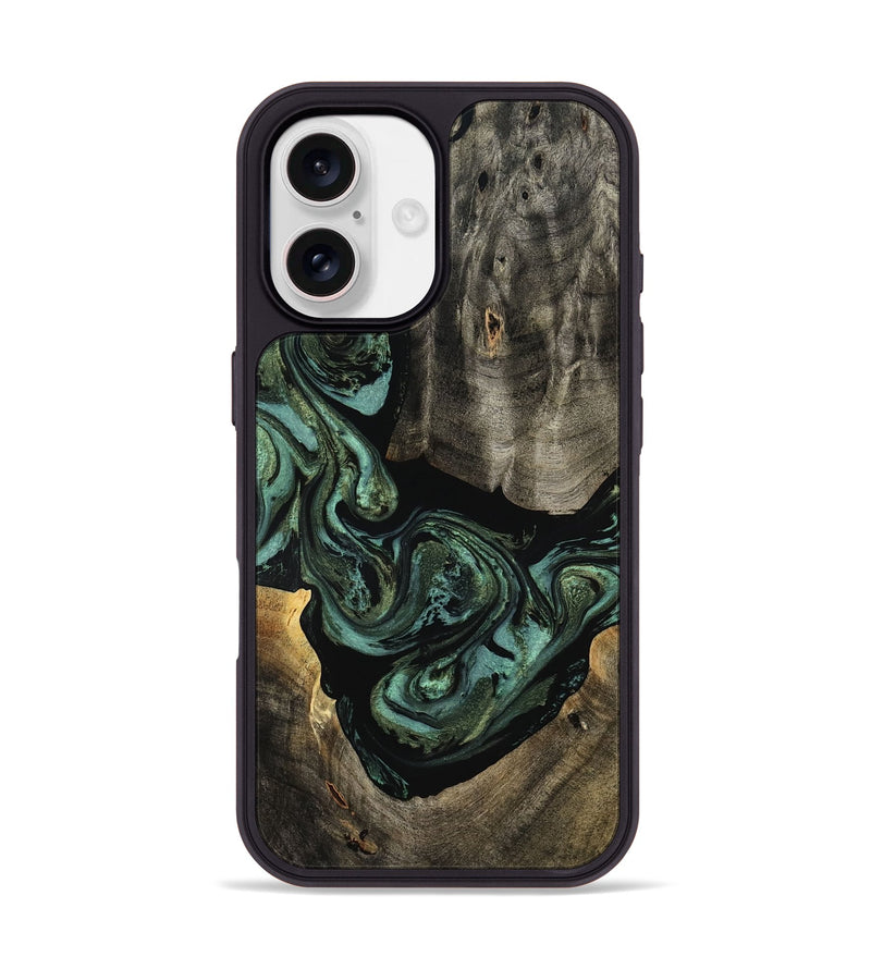 iPhone 17 Wood Phone Case - Elliot (Green, 801062)