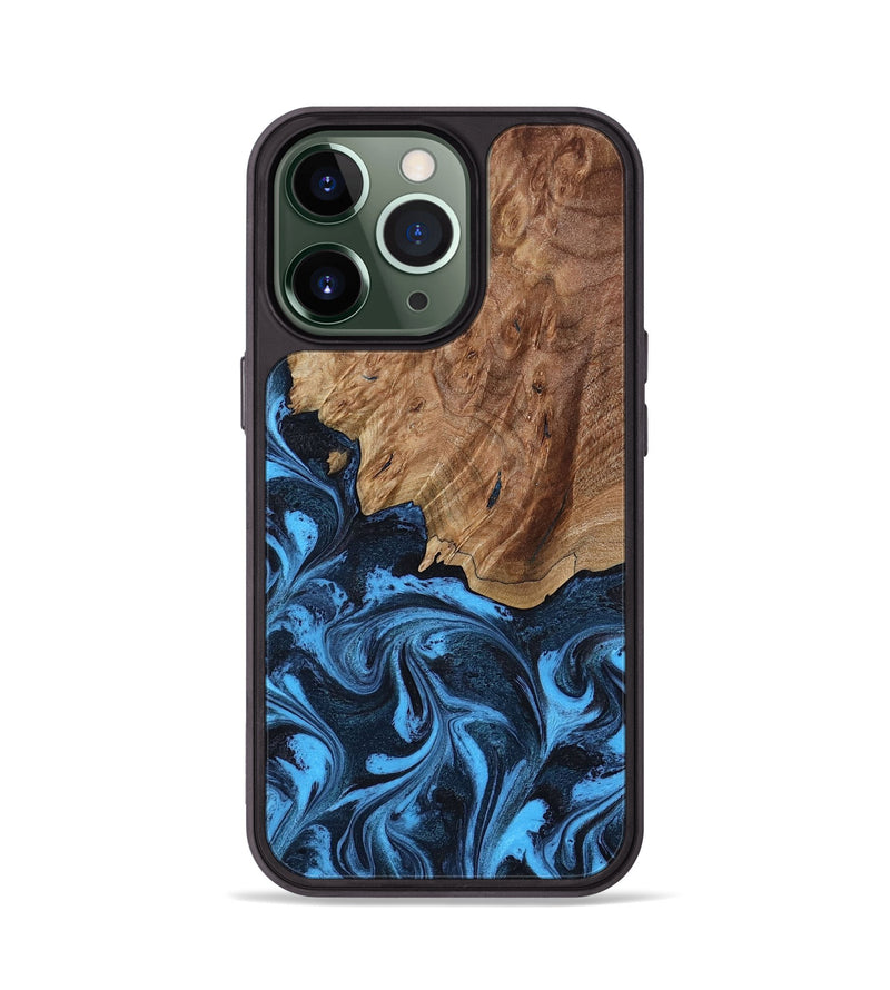 iPhone 13 Pro Wood Phone Case - Kyan (Blue, 801076)