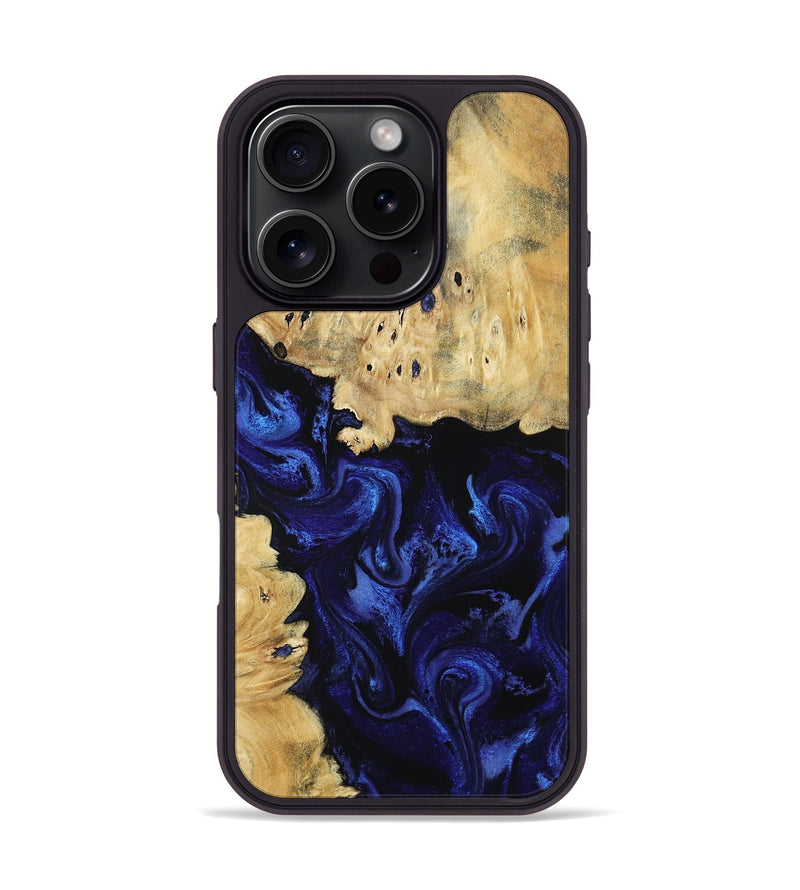 iPhone 16 Pro Wood Phone Case - Nautica (Blue, 801088)