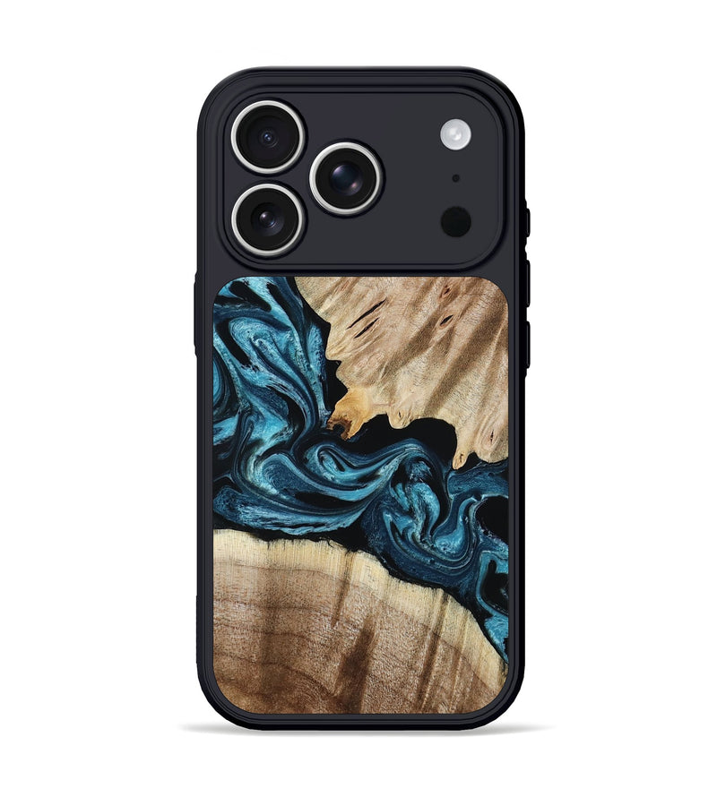 iPhone 17 Pro Wood Phone Case - Bernie (Blue, 801220)