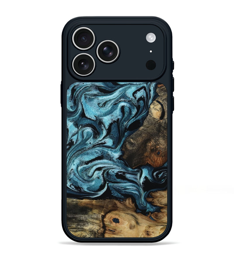 iPhone 17 Pro Max Wood Phone Case - Cade (Blue, 801226)