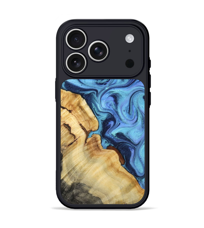 iPhone 17 Pro Wood Phone Case - Karrie (Blue, 801231)