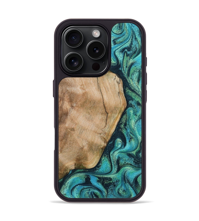 iPhone 16 Pro Wood Phone Case - Tea (Green, 801346)