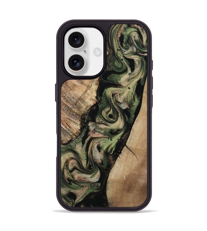 iPhone 17 Wood Phone Case - Uriah (Green, 801348)